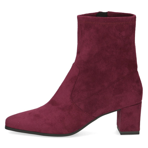 Caprice 9-25354-41 Women’s Stretch Ankle Boots – Square Toe Block Heel with Zip